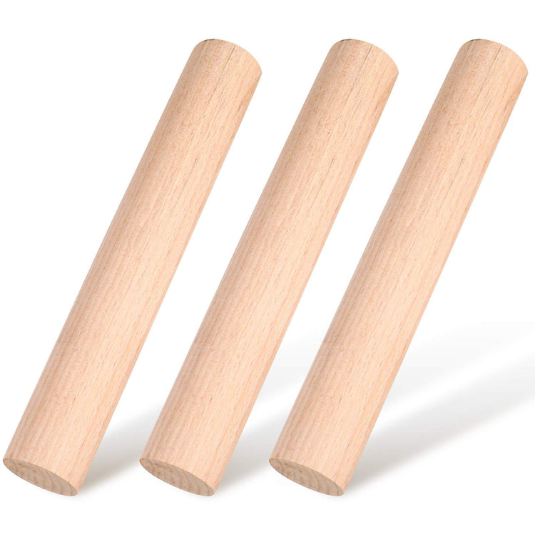 3 Pieces Small Rolling Pin Wood Mini Dumpling Dough Roller