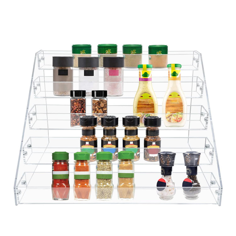 Clear Acrylic Spice Rack for Countertops
