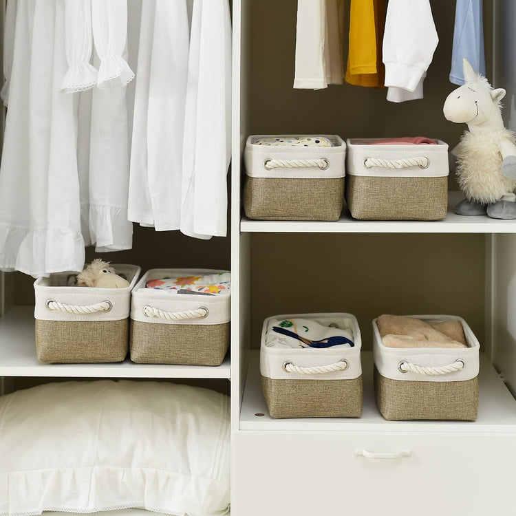 Small Storage Baskets for shelves (6 Count)