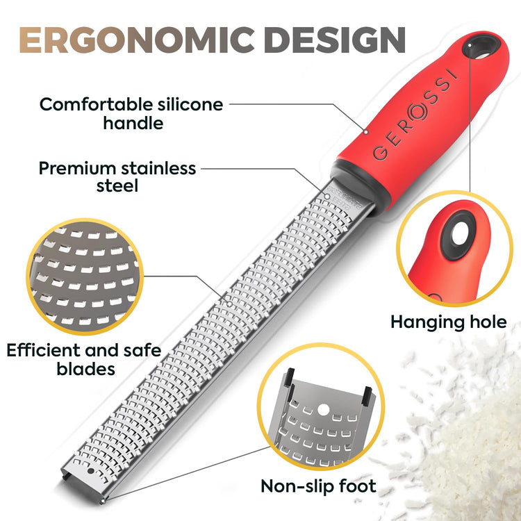 Stainless Steel Cheese Grater & Lemon Zester w