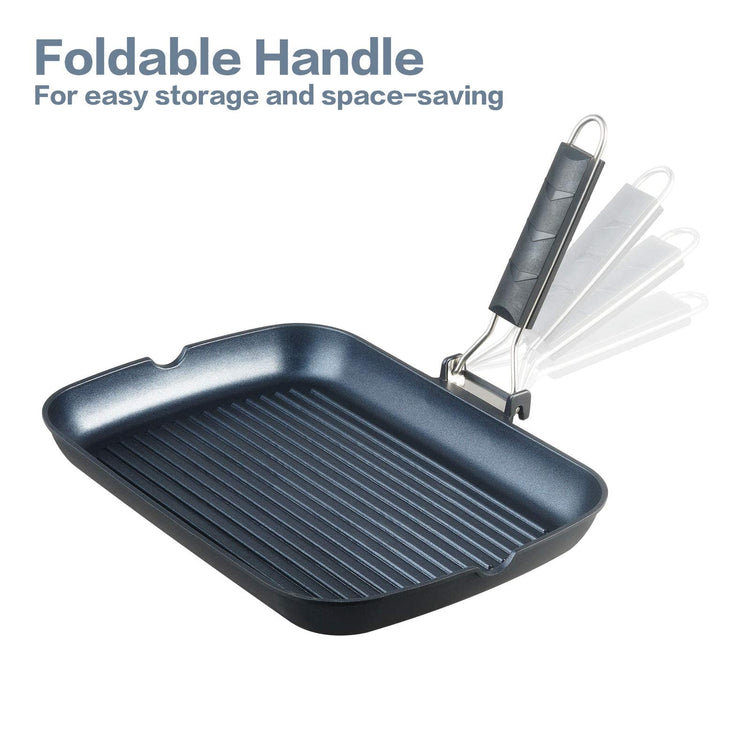 Grill Pan with Folding Handle