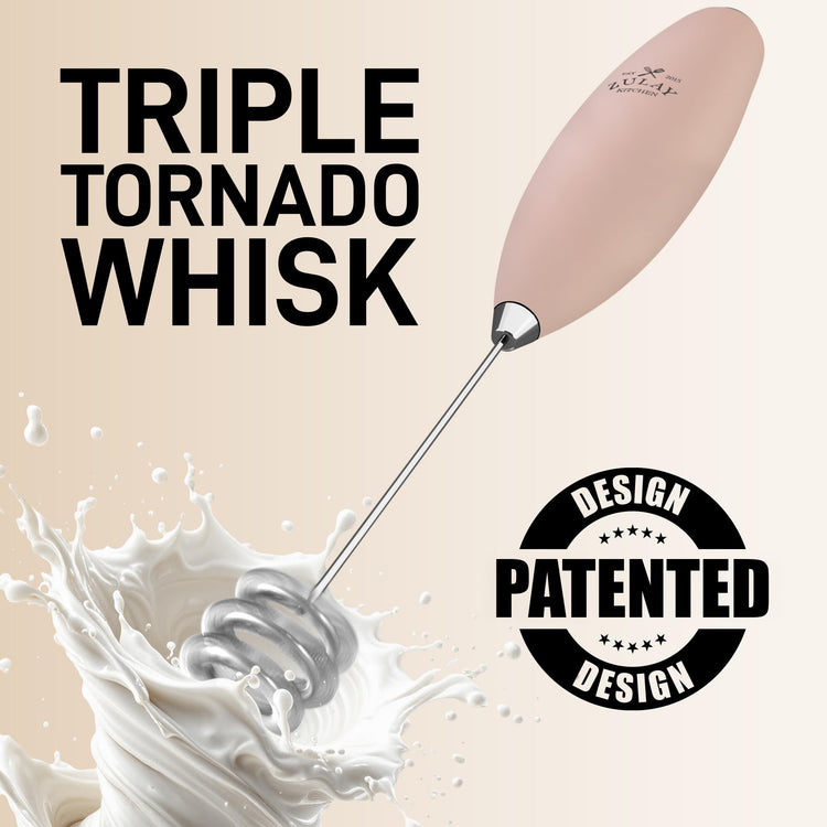 Powerful Milk Frother Wand With Duracell Batteries