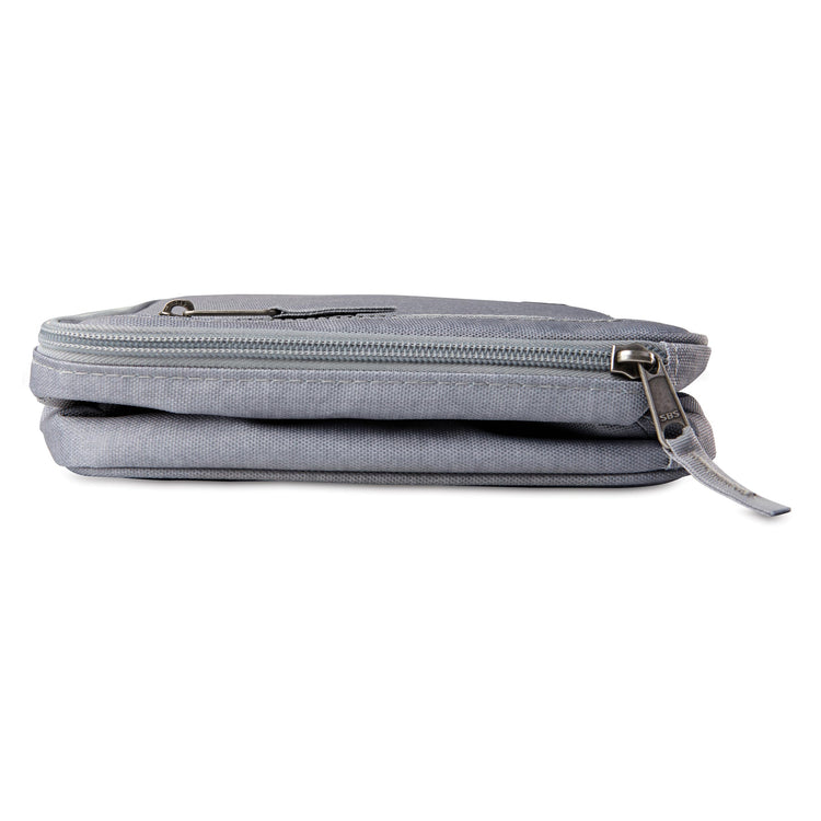 R) Freezable Classic Lunch Box, Gray Fog, Built with EcoFreeze(R) Technology, Collapsible, Reusable, Zip Closure With Front Pocket and Buckle Handle, For Work Lunches and Fresh Lunch On the Go