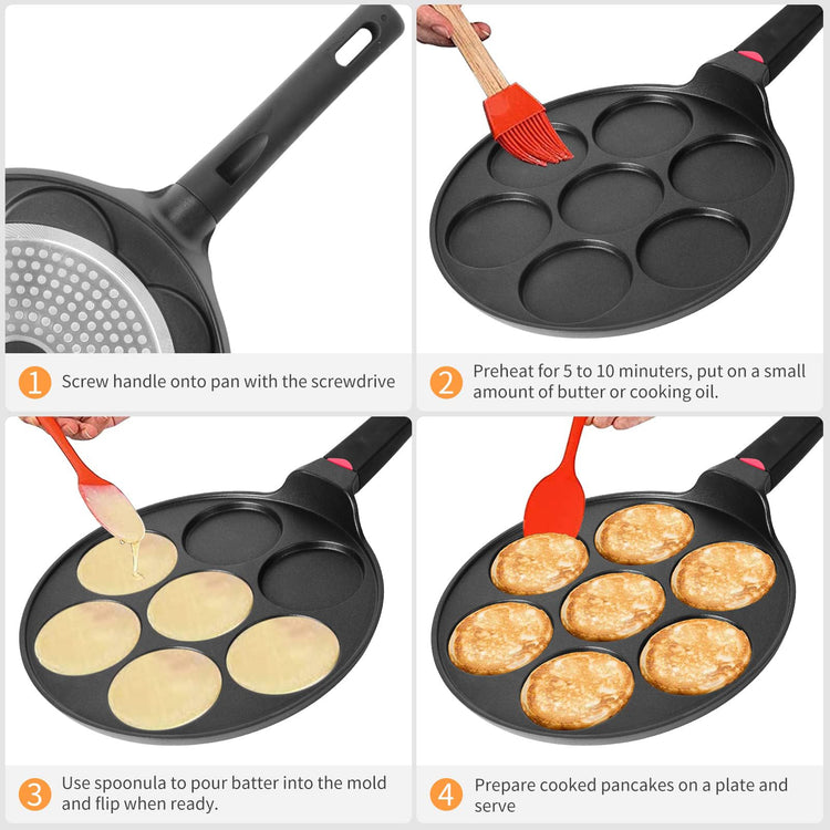 Pancake Pan Maker Nonstick Induction Compatible