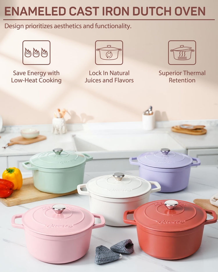 6 QT Dutch Oven Pot with Lid
