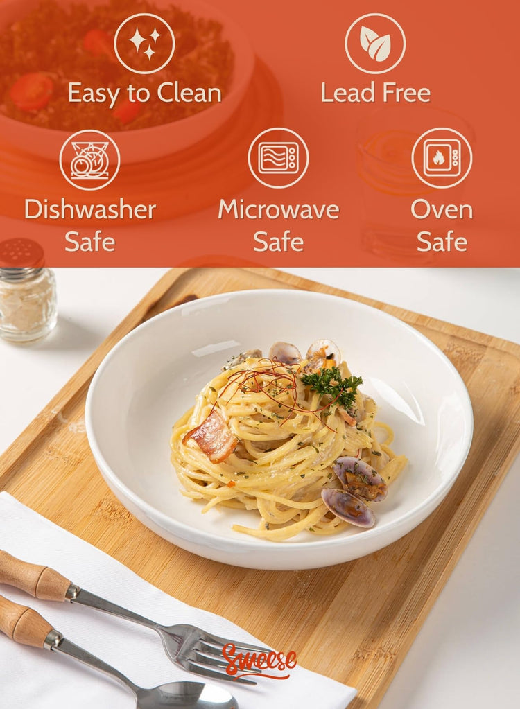 22oz Porcelain Pasta Bowls Set of 6 (6 Count)