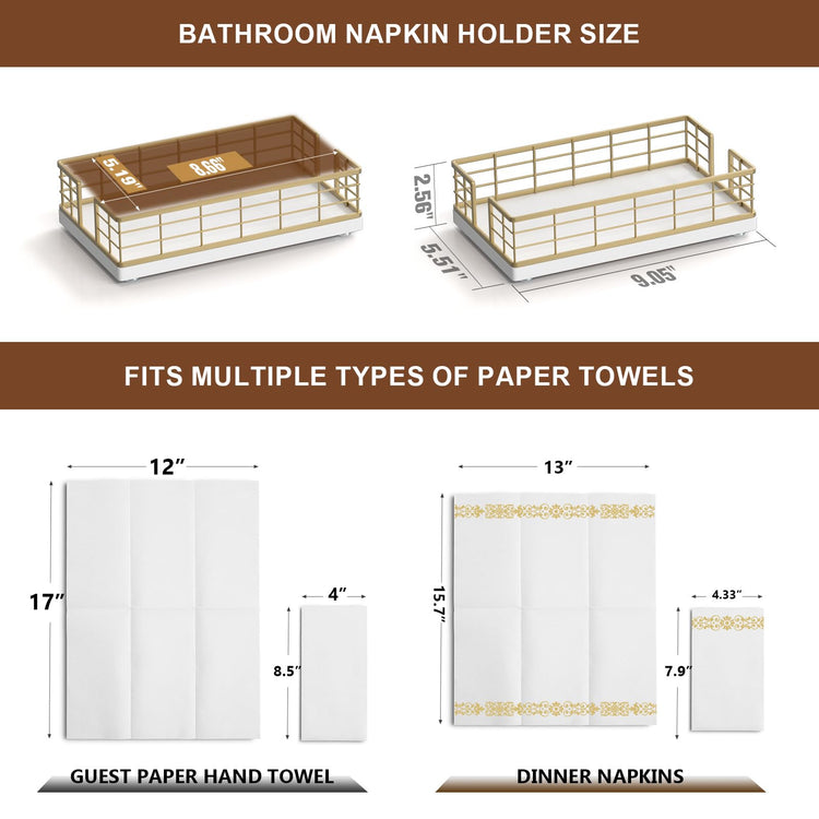 Guest Towel Holder Tray for Bathroom