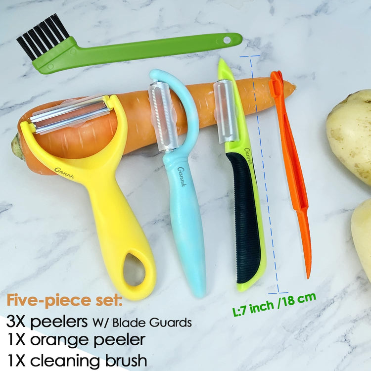 GANNK Vegetable Potato Peelers for Kitchen, Y Peeler for Apple Fruit Carrot Zucchini Cucumber Potatoes, Good Grip Veggie Peeler Makes Peeling Very Easy