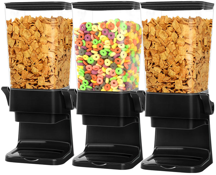 Cereal Dispenser Countertop Large Cereal Containers Storage Black