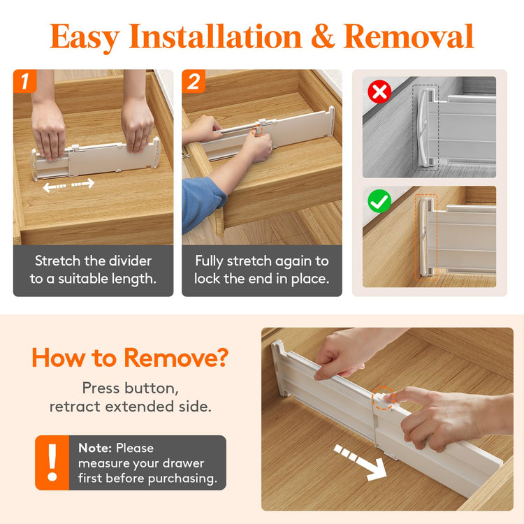 12 Pack 4" High Drawer Dividers (12 Count)