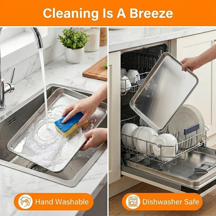 Baking Sheet 17.6"x 13"x 1" Stainless Steel Large Cookie Sheet Pan (2 Count)