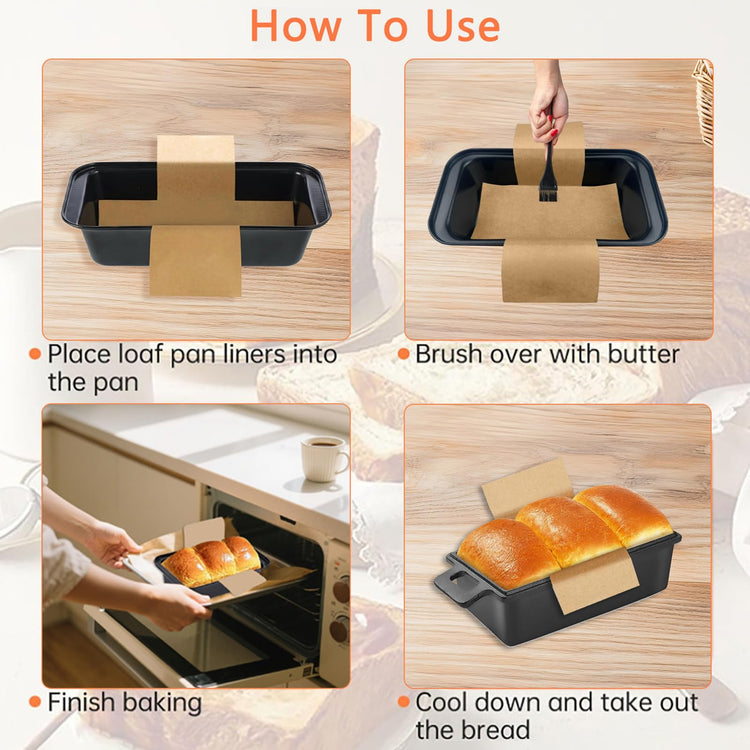 100 Pcs 9x5 in Loaf Pan Liners for Baking Bread Pan Parchment Paper (100 Count)