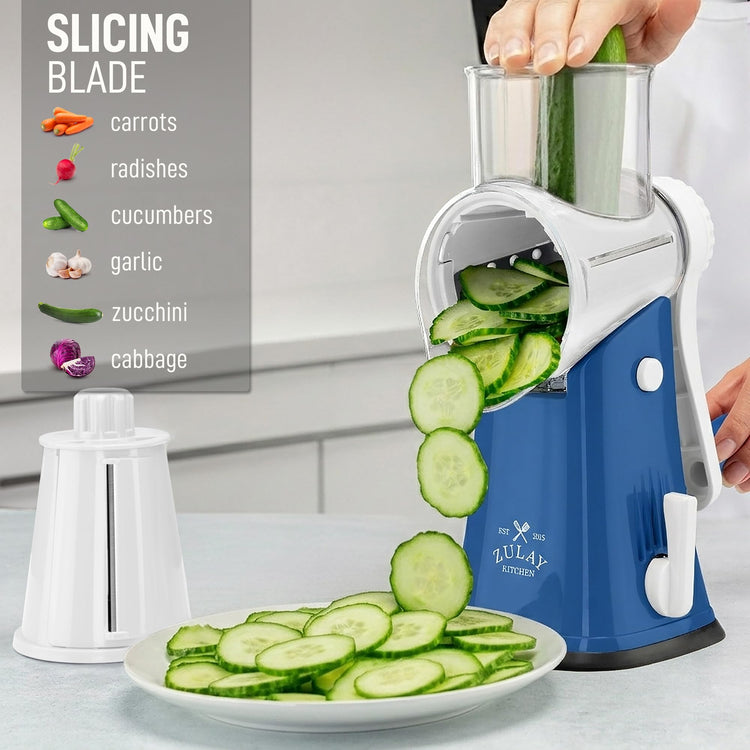 Rotary Cheese Grater 5 Blade Cheese Shredder