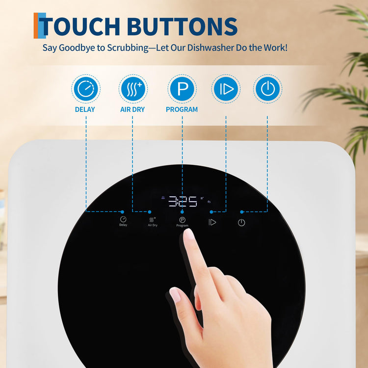 Portable Dishwasher Countertop with Large LED Display