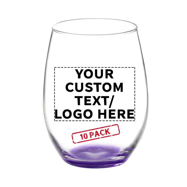10 ARC Stemless Wine Glasses Set (10 Count)