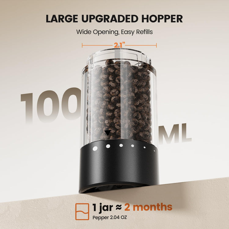 Electric Salt and Pepper Grinder Set