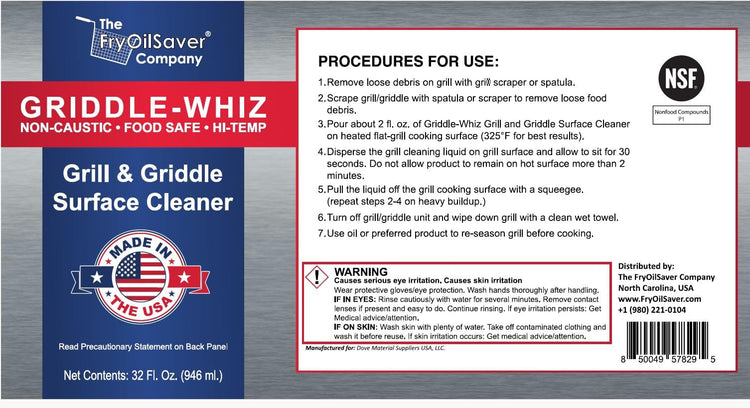 Griddle Whiz Flat Top Grill Cleaning Kit (128 Fl Oz)