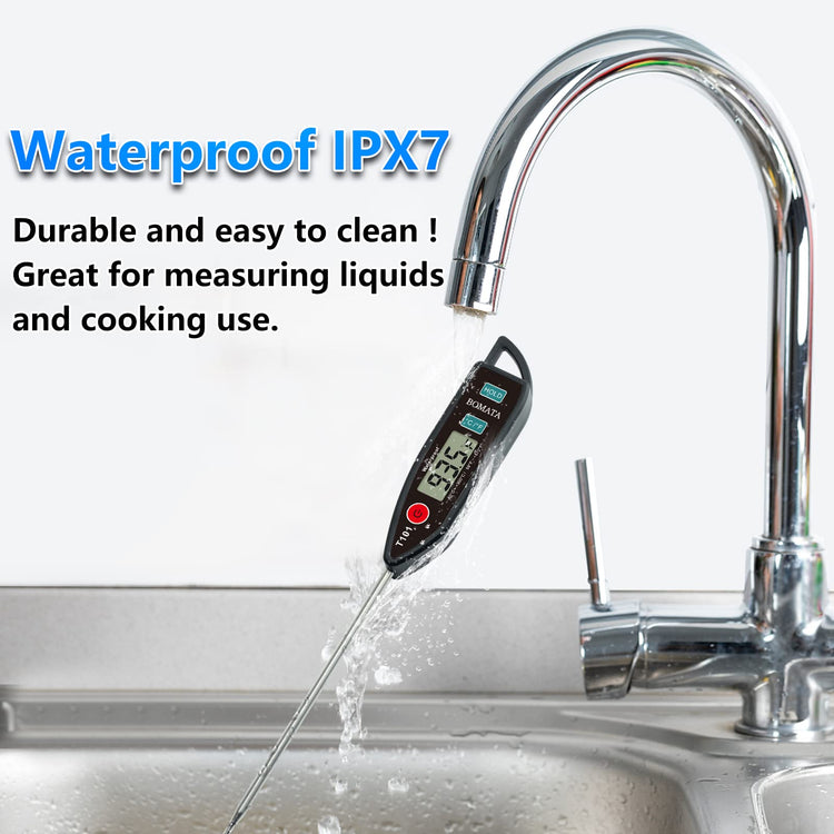 2 Pack Waterproof IPX7 Meat Thermometer (2 Count)