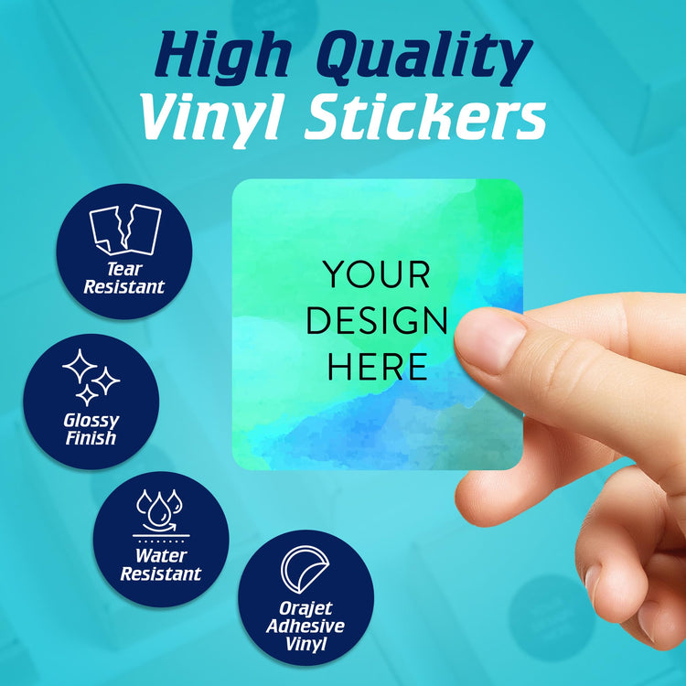 100 Custom Vinyl Stickers (100 Count)