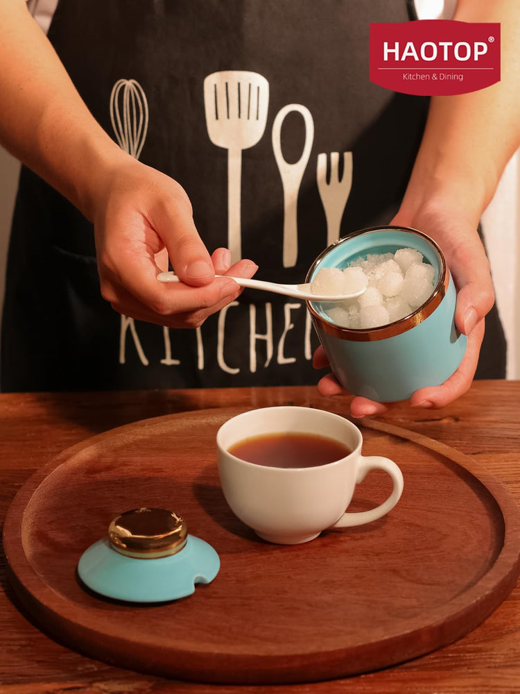 8 oz Sugar Bowl with Lid and Spoon