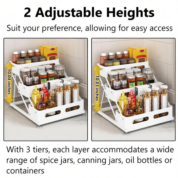 3 Tier Foldable Spice Rack
