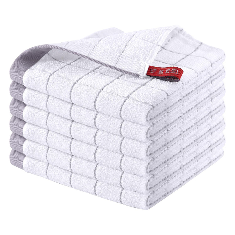 100% Cotton Terry Kitchen Dish Cloths (6 Count)