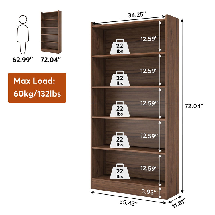 72 inch Tall Bookcase