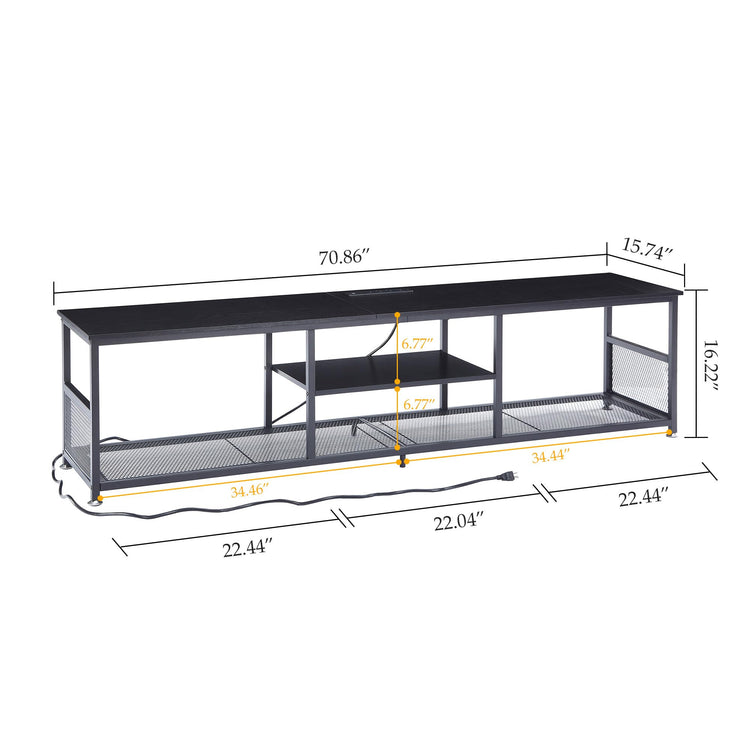 TV Stand with Power Outlets for Televisions up to 80Inch