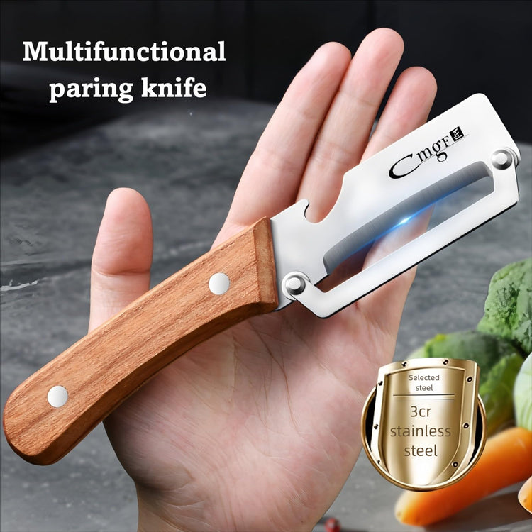 Vegetable Peeler Wooden Handle Sharp Stainless Steel Blade for Fruit