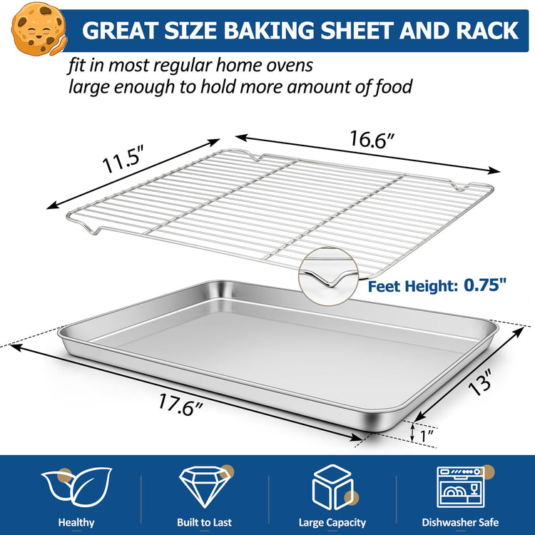 Baking Sheet with Cooling Rack Set (2 Count)