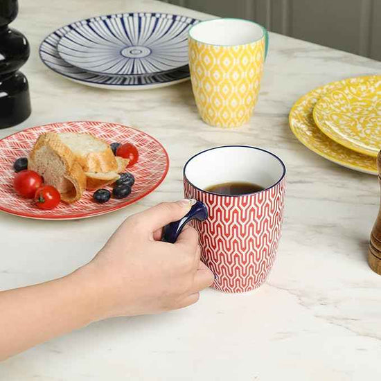 Selamica Ceramic Dinnerware Sets for 4, 16 Pieces Plates and Bowls Sets, Dishes set for 4-Chip and Scratch Resistant, Dishwasher&Microwave Safe, Assorted Colors