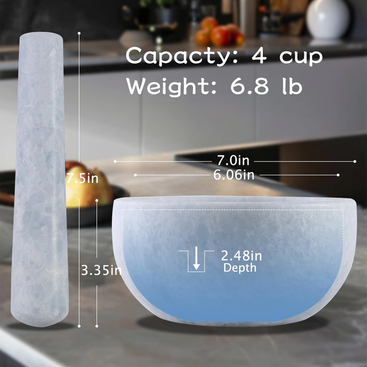Luxury Marble Mortar and Pestle Set