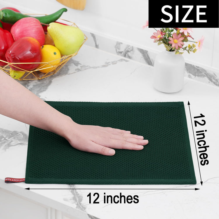 100% Cotton Waffle Weave Kitchen Dish Cloths 6 (6 Count)