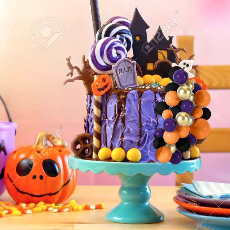 48 Pcs Balls Cake Topper Decorations Balloon Cupcake Toppers Foam Cake Topper Balls Cake Balls Decorations for Halloween Birthday Party Wedding Cake Decorating (48 Count)