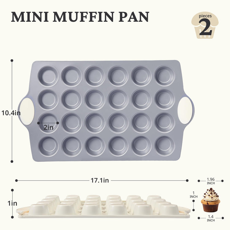 Ceramic Mini Muffin Pan (2 Count)