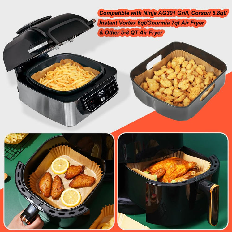200PCS 9 Inch Disposable Air Fryer Liners for 5 to 8Qt Airfryer