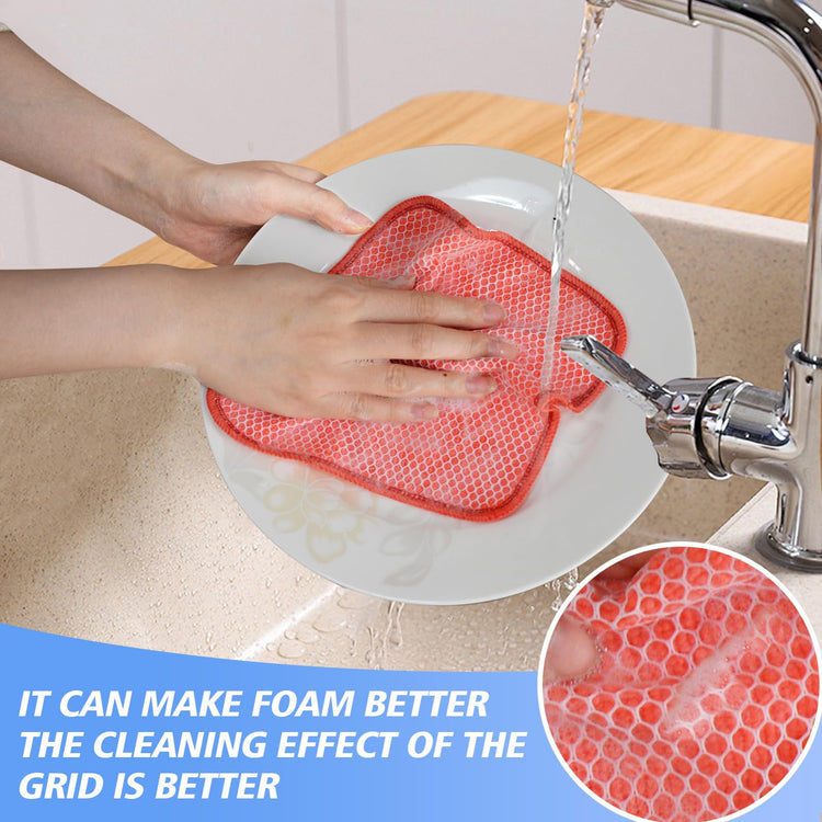 Dish Cloths for Washing Dishes with Scrub Side (9 Count)