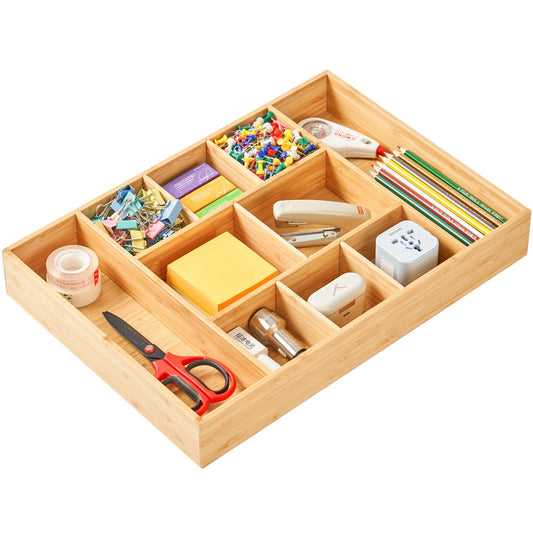 Extra Large Bamboo Desk Drawer Organizer