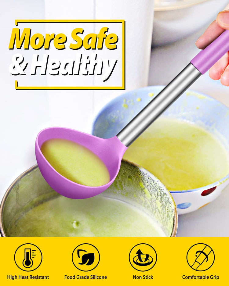 Silicone Ladle Spoon Kitchen Utensils (2 Count)