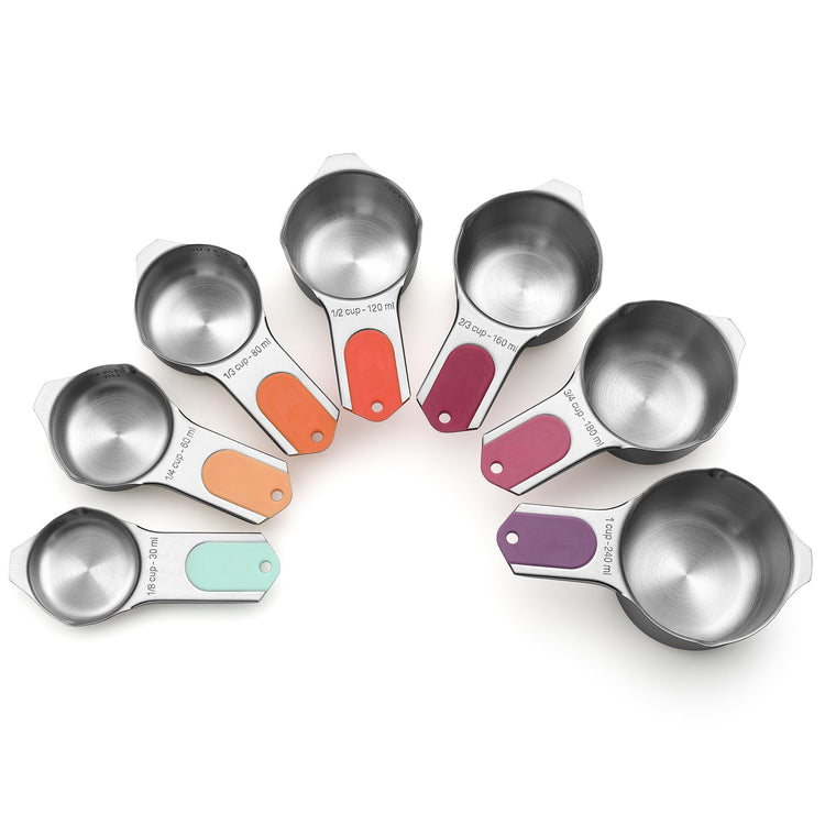 Magnetic Stainless Steel Measuring Cups Set of 7