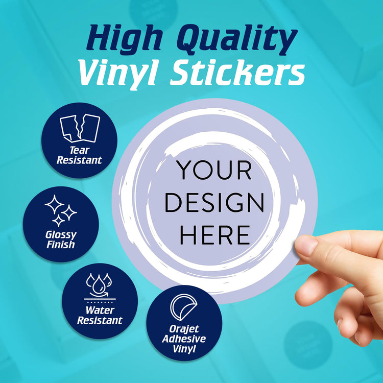 100 Custom Vinyl Stickers (100 Count)