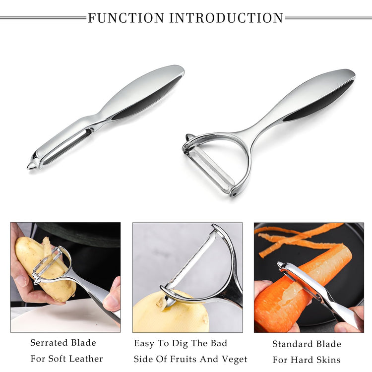 Vegetable Peeler Stainless Steel Potato Peelers Y (2 Count)