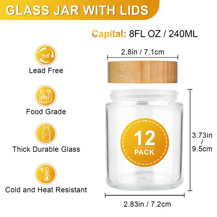 Spice Jars with Label (96 Fl Oz)