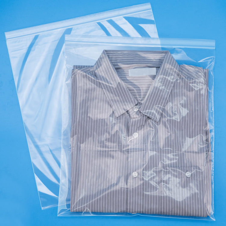 30 Count 13" x 15" Clear Plastic Shirt Bags