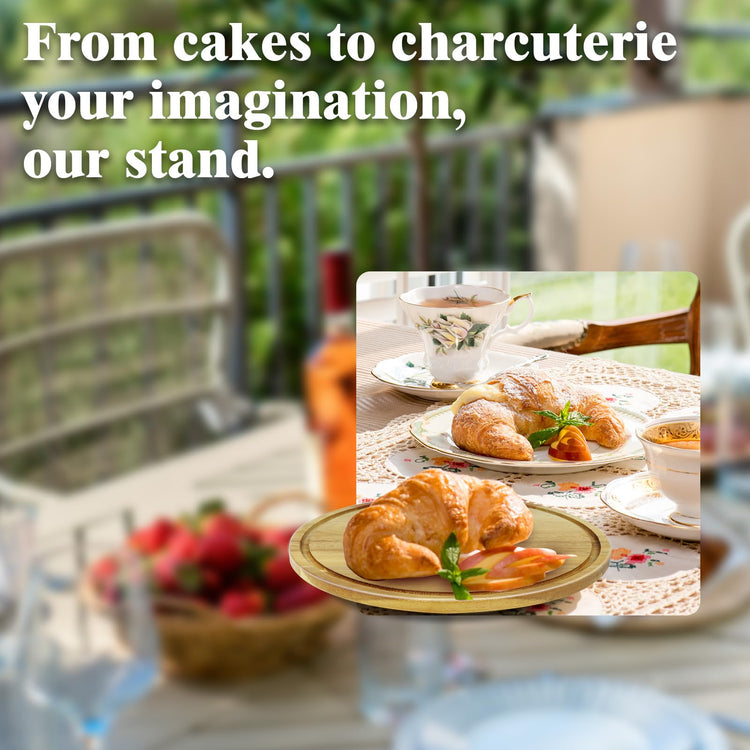 Wood Cake Stand with Lid