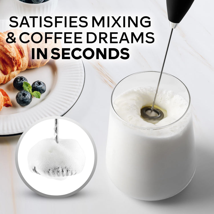 Powerful Milk Frother Wand With Duracell Batteries