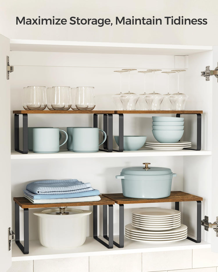 Cabinet Organizer Shelf (4 Count)