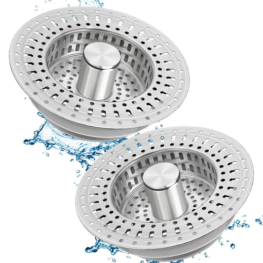 Upgraded 3 in 1 Kitchen Sink Drain Filter (2 Count)