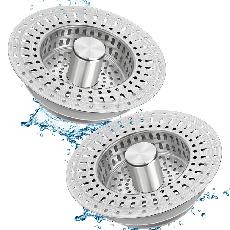 Upgraded 3 in 1 Kitchen Sink Drain Filter (2 Count)