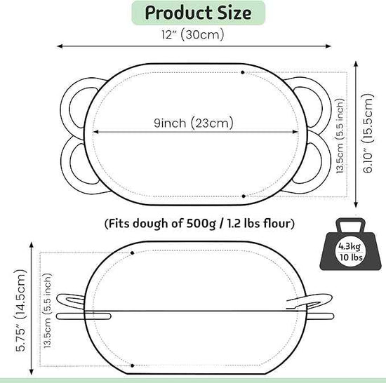LoafNest: No-Knead Artisan Bread Kit. Incredibly easy! Cast Iron Dutch Oven [2 qt] and Perforated Non-Stick Silicone Liner.
